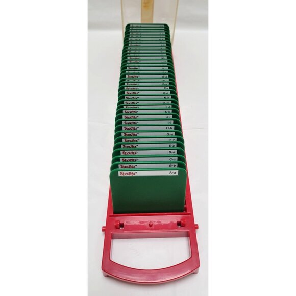 Sizzix Sizzlits BOXED BRUSH Storage Case Green Alphabet Die Cutting Cartridges - Picture 1 of 11